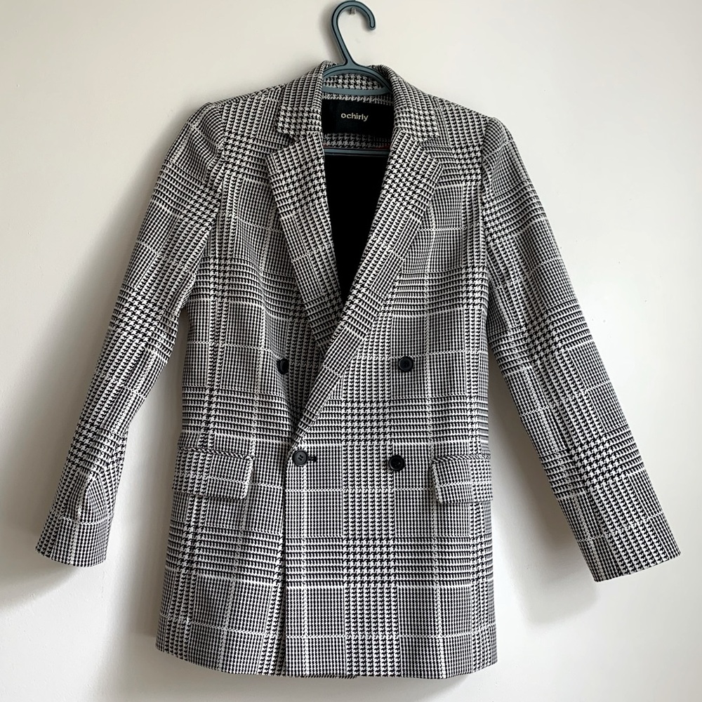 Double Breasted Houndstooth printed blazer XS